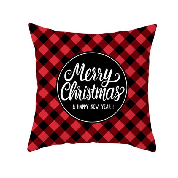 Modern New Polyester Pillowcase Lattice Deer Christmas Gift Without Pillow Core - Image 44