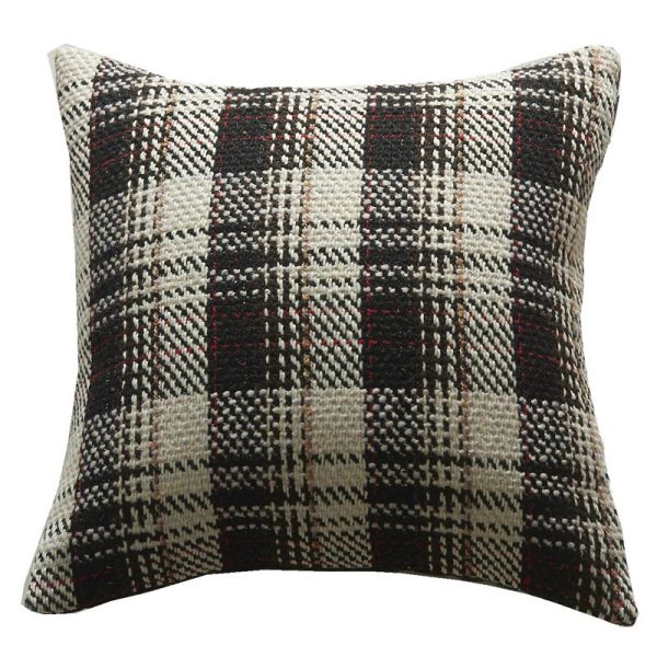 Home Fashion Christmas Wool Plaid Pillowcase - Image 3