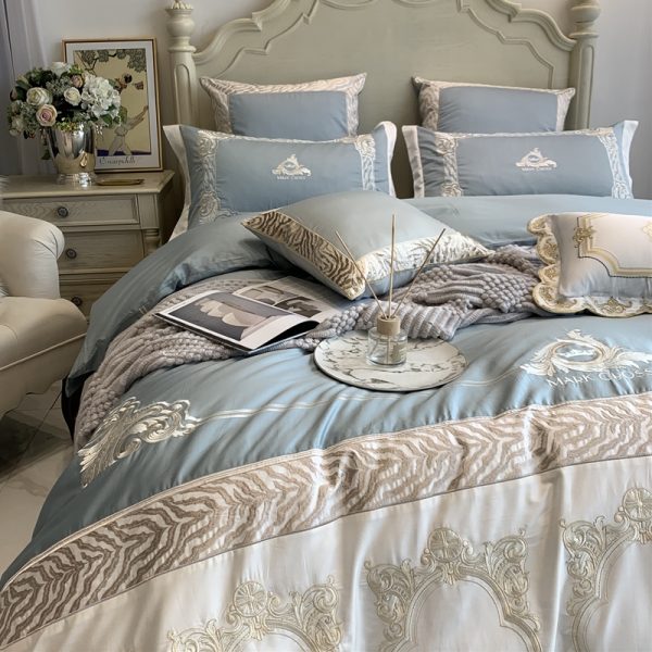 Four-piece Embroidered Long-staple Cotton Quilt Cover - Image 5