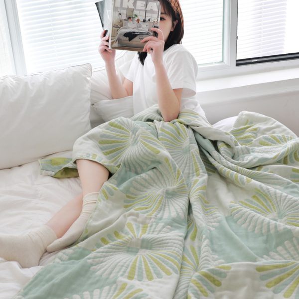 Pure Cotton Gauze Air Conditioning Sofa Blanket - Image 10