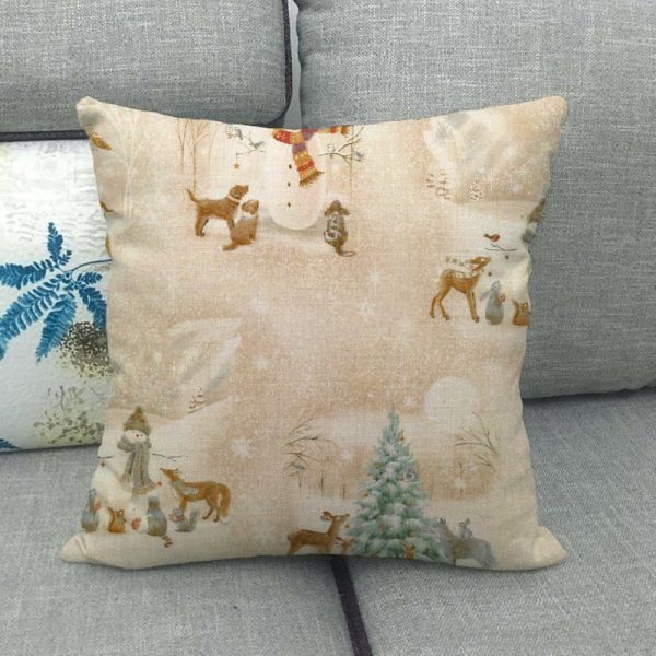 New Year Christmas Series Linen Pillowcase - Image 14