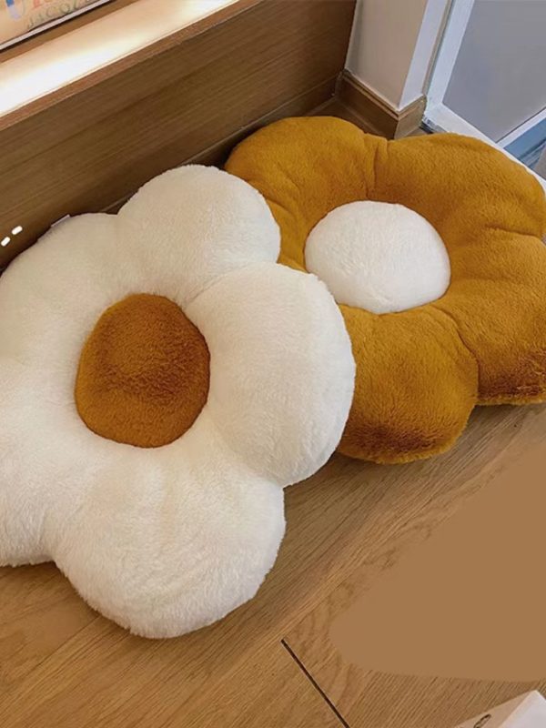 Fluffy Flower Seat Cushion Butt Cushion Sofa Bay Window Bedroom Floor Chair Throw Pillow Office Chair Cushion Back Against