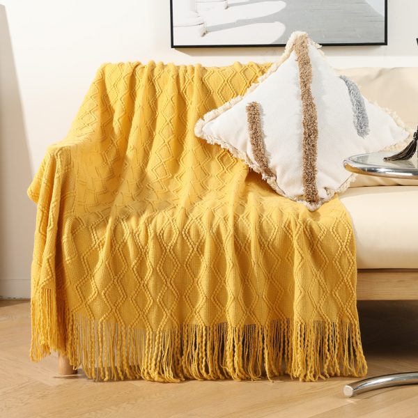 Nordic Office Nap Sofa Cover Knitting  Blanket