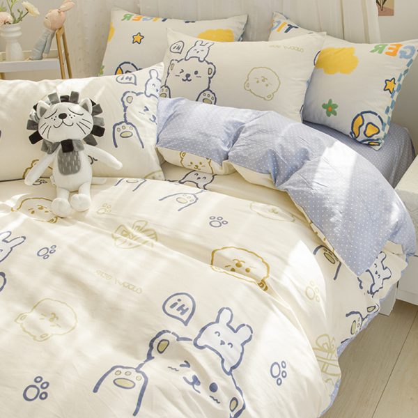 Pure Cotton Bedding Four-piece Bed Sheet Quilt Cover - Image 9