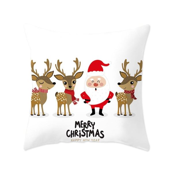 Modern New Polyester Pillowcase Lattice Deer Christmas Gift Without Pillow Core - Image 20