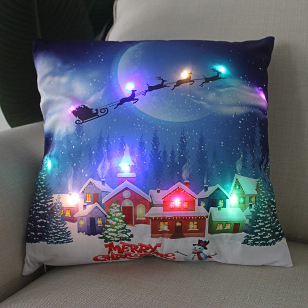 New Lantern Christmas LED Light Super Soft Short Plush Pillowcase - Image 11