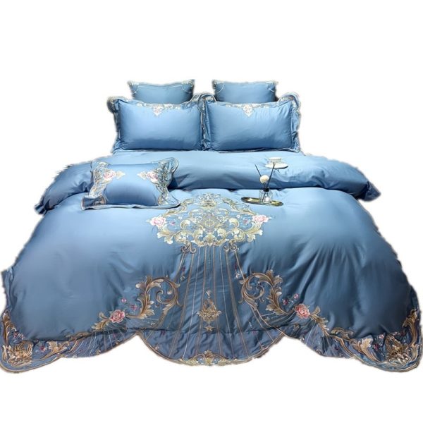 Four-piece Cotton Long-staple Cotton Bed Linen Embroidered Cotton - Image 2