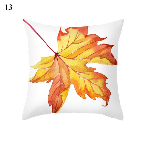 Maple Pumpkin Print Thanksgiving Peach Skin Pillowcase - Image 12