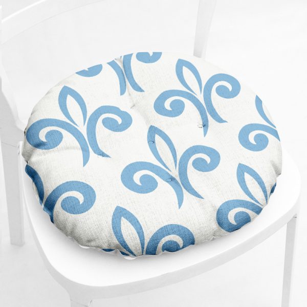 Home Round Square Chair Cushion Cotton Linen - Image 2