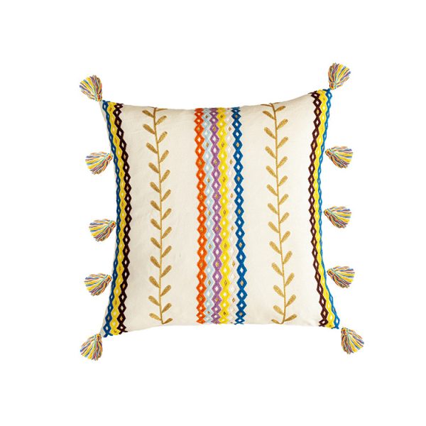 Household Cotton Moroccan Color Fringed Pillowcase - Image 3