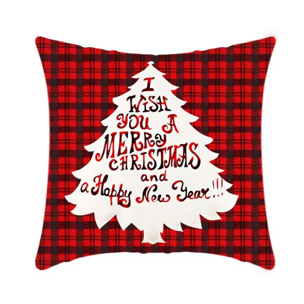 Merry Christmas Cushion Cover 45cm Elk Santa Claus Short Plush Sofa Pillow Cover Home Decor Pillowcase Christmas Decoration - Image 10