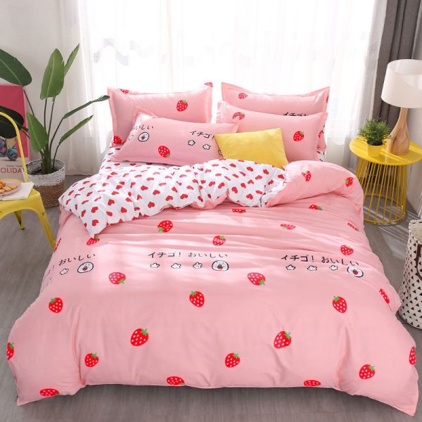 Four-piece Bedding Bed Linen Quilt Cover Aloe Cotton Home Textile - Image 11