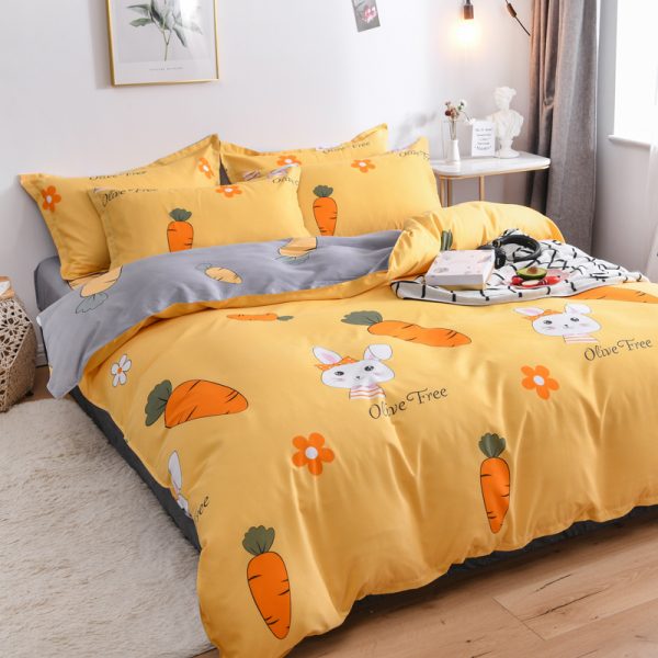 Four-piece Bed Sheet Quilt Cover Single Double Dormitory Three-piece Quilt Cover - Image 2