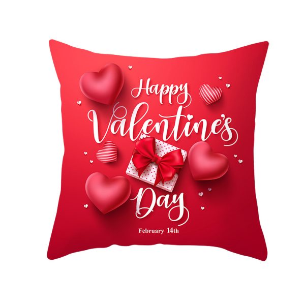 Home Valentine's Day Graphic Print Pillowcase - Image 16