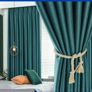 Thickening Double-sided Linen High Shading Jacquard Curtain