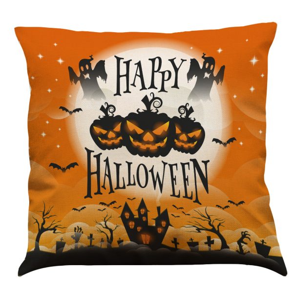 Halloween Cotton Linen Sofa Car Cushion Pillowcase - Image 8