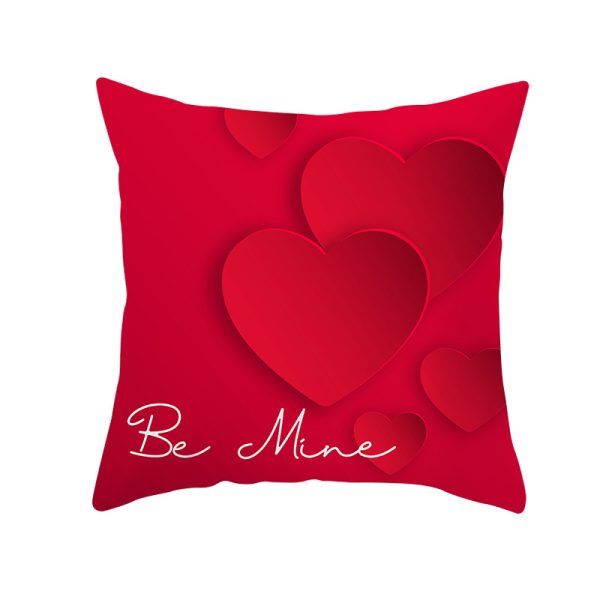 Home Valentine's Day Graphic Print Pillowcase - Image 8