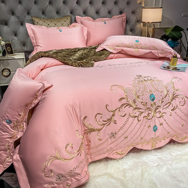 Ice Silk Quilt Sets Bed Sheets Bedding Four-piece Set - Image 13