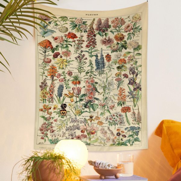 European Retro Mushroom Hanging Cloth Plant Homestay Tapestry - Image 15