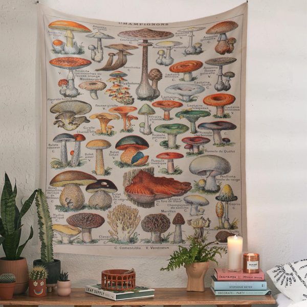 European Retro Mushroom Hanging Cloth Plant Homestay Tapestry - Image 8