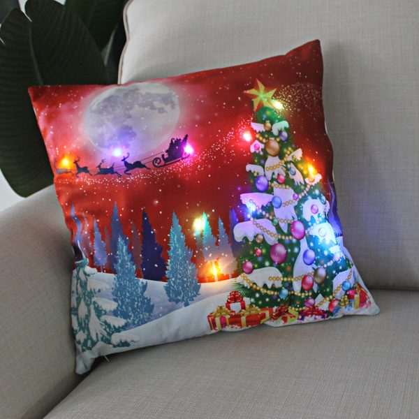 New Lantern Christmas LED Light Super Soft Short Plush Pillowcase - Image 16