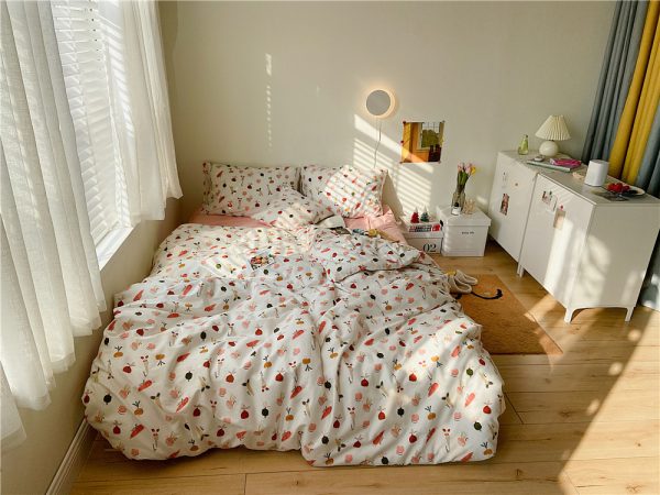 Four Piece Cotton Comfortable Bed Sheet Bedding - Image 8