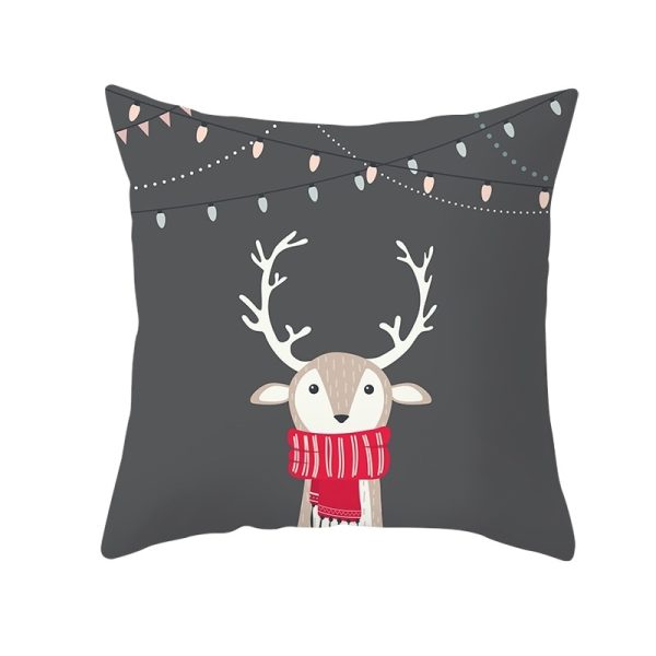 Modern New Polyester Pillowcase Lattice Deer Christmas Gift Without Pillow Core - Image 23