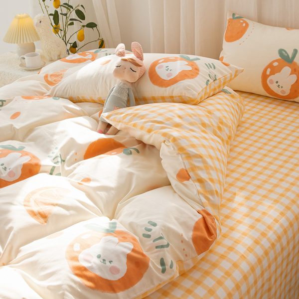 Pure Cotton Bedding Four-piece Bed Sheet Quilt Cover - Image 4