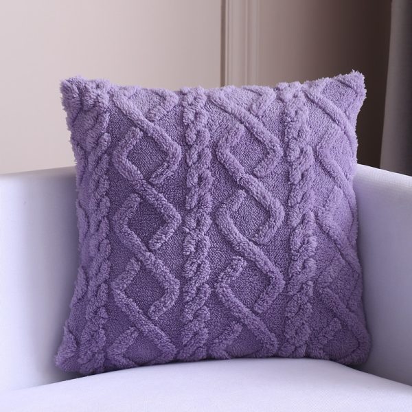 New Style Household Nordic Plain Cushion Cover Plush Warp Knitting - Image 7