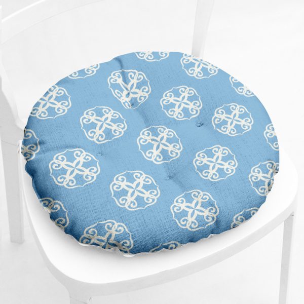 Home Round Square Chair Cushion Cotton Linen - Image 5