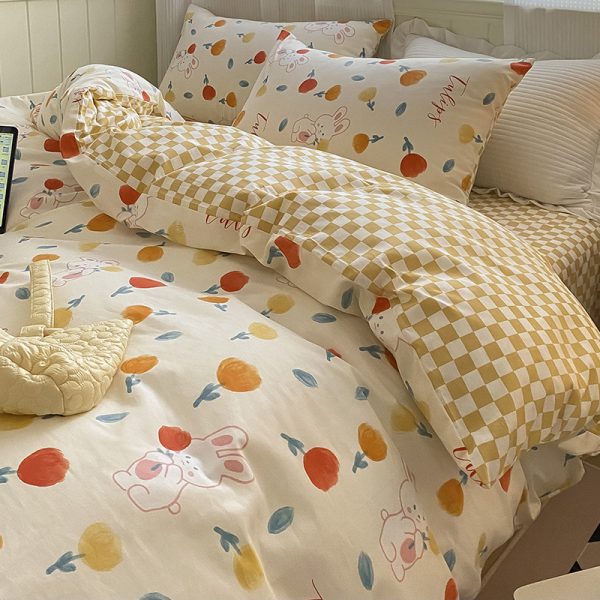 Pure Cotton Bedding Four-piece Bed Sheet Quilt Cover - Image 16