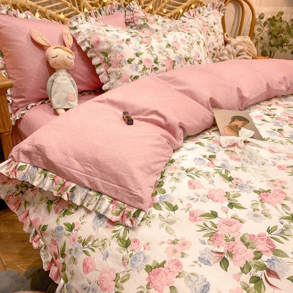 Four-piece Cotton Bedding Summer Princess Style Sheets - Image 15